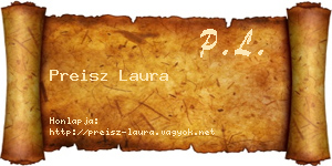 Preisz Laura névjegykártya